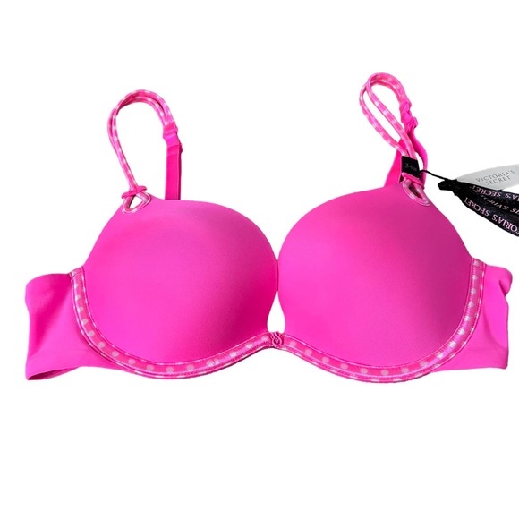 NWT Victoria's Secret Hot Pink Push Up Bra - Picture 3 of 10